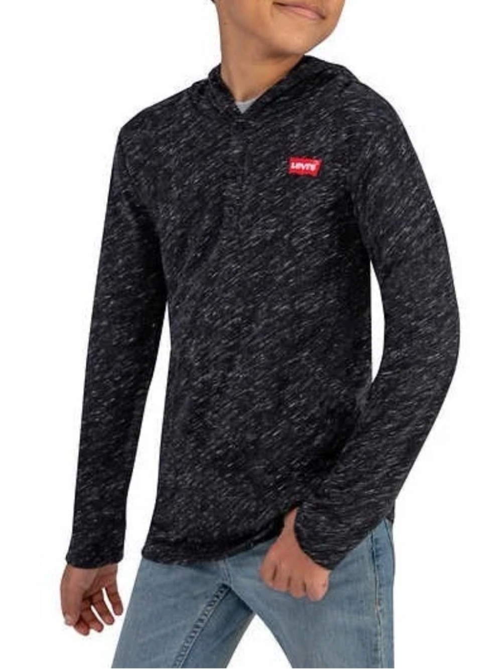 Boys Levi Hooded Lightweight Long Sleeve Shirt Size Medium (10-12)